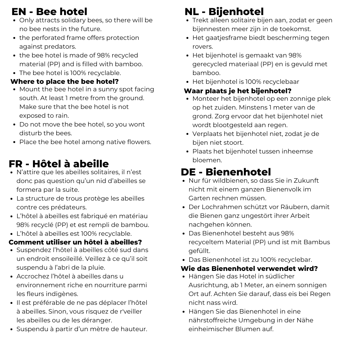 Bienenhotel Oval Braun