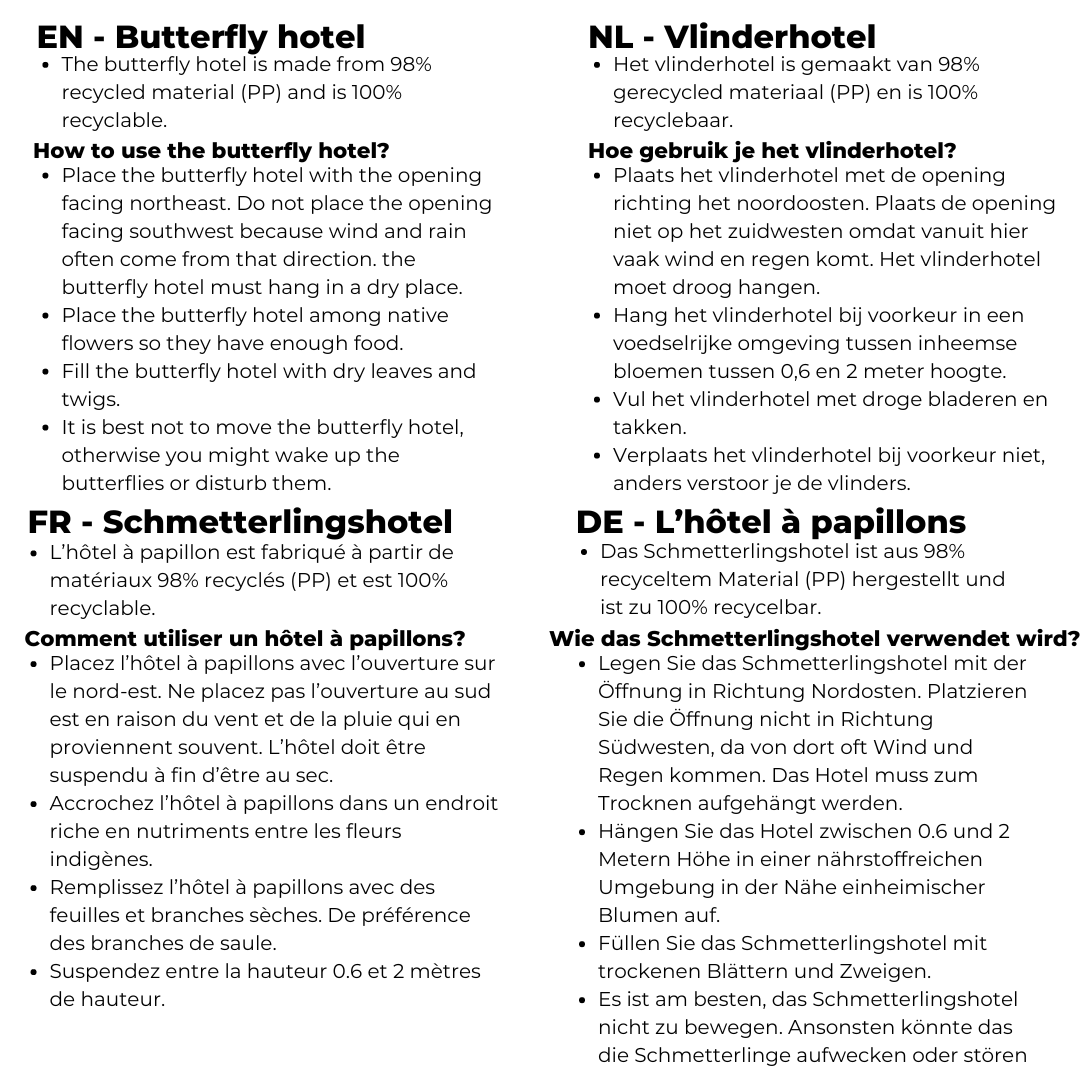 Schmetterlingshotel Oval Anthrazit
