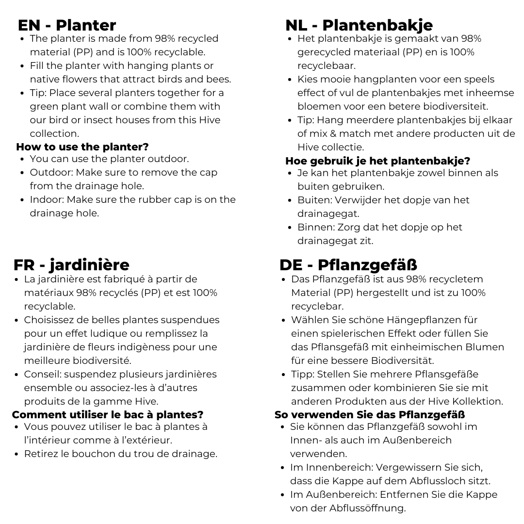 Pflanzgefäß Hive Anthrazit  Pflanzgefäß Hive Anthrazit