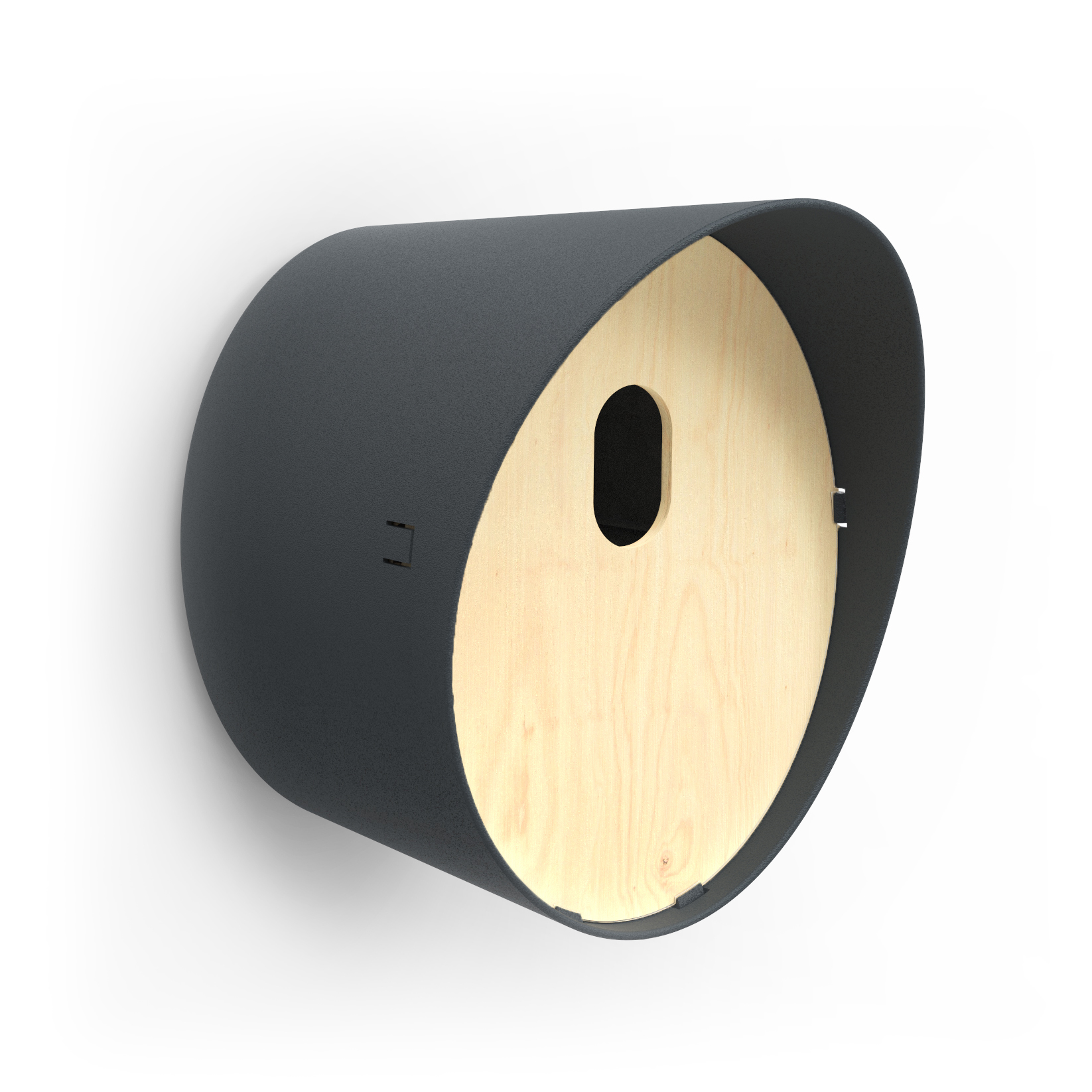 Vogelhäuschen Oval Anthrazit