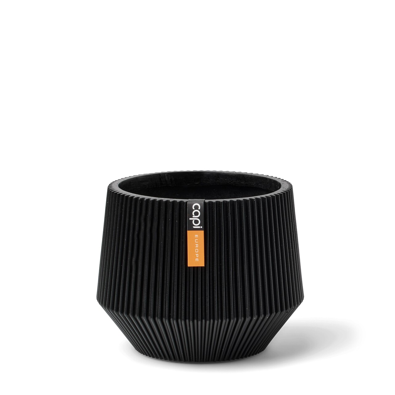 Gefäß Zylinder Geo Groove Schwarz Gefäß Zylinder Geo Groove Schwarz