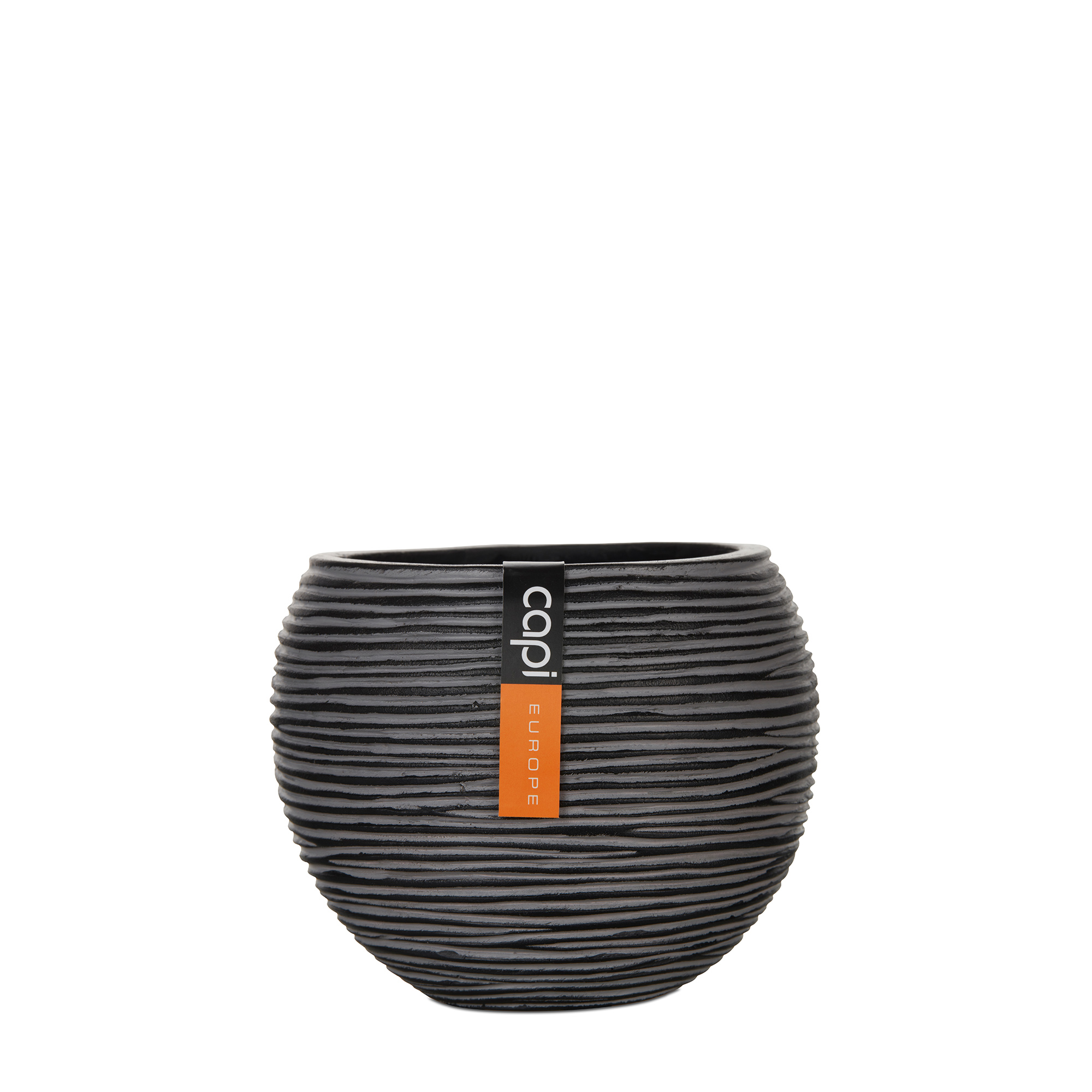 Gefäß Kugel Rib Anthrazit