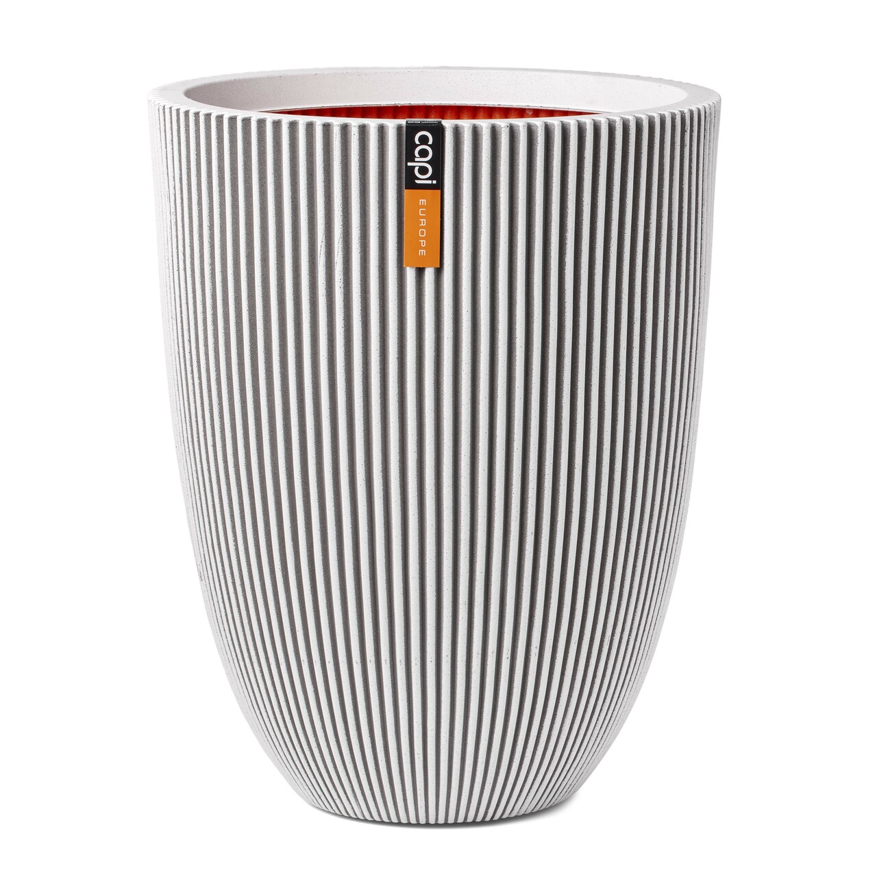 Gefäß Elegant Niedrig Groove NL Elfenbein