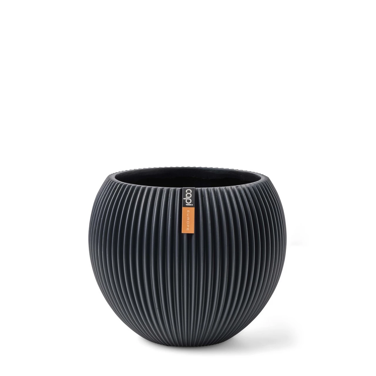 Indoor Groove Vase Ball Graphite Grey