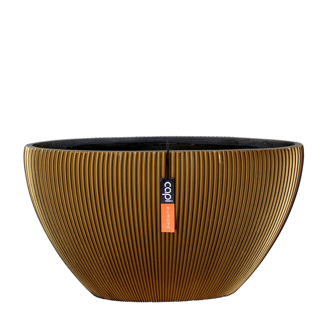 Indoor Rib Planter Black gold