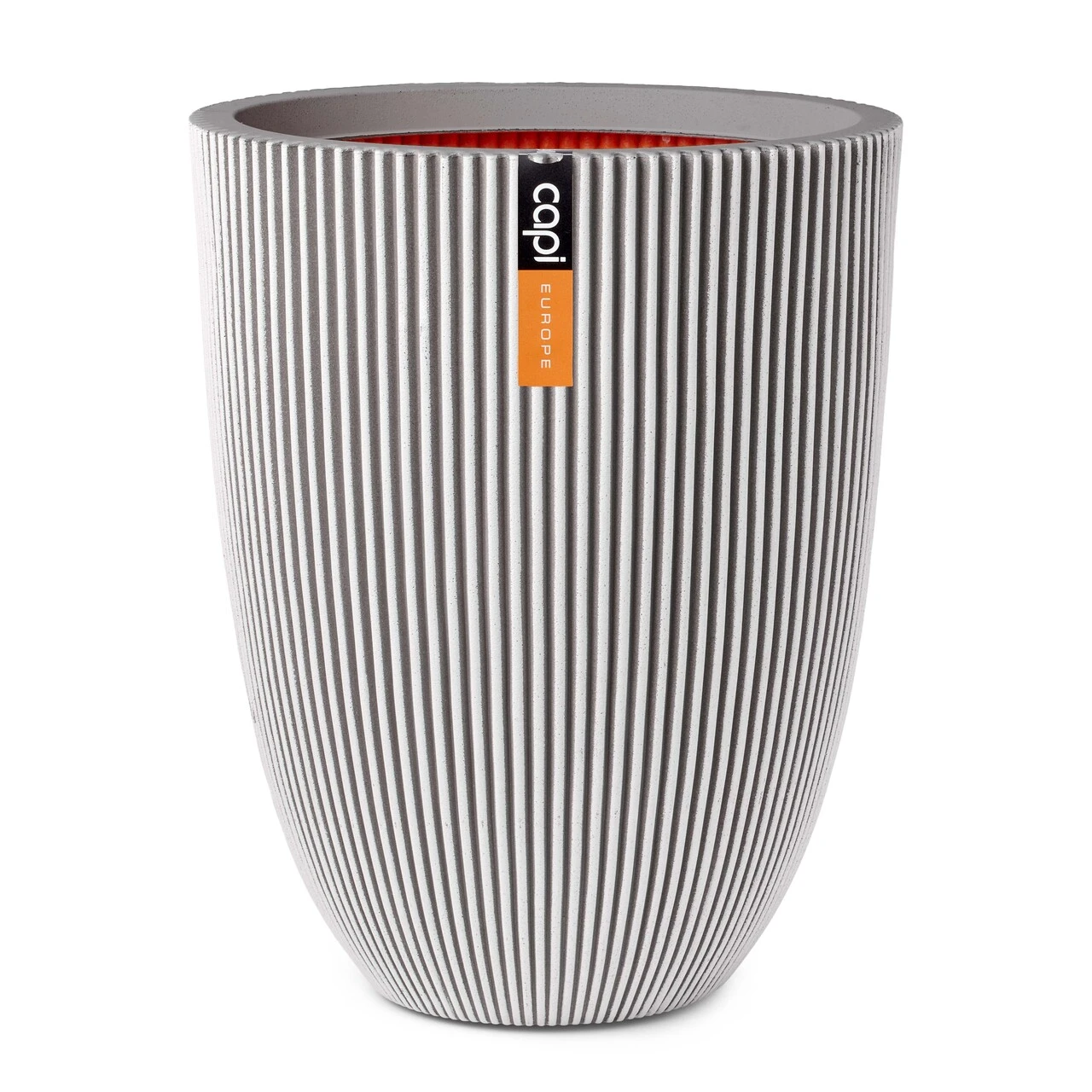 Vase Elegant Low Groove Ivory