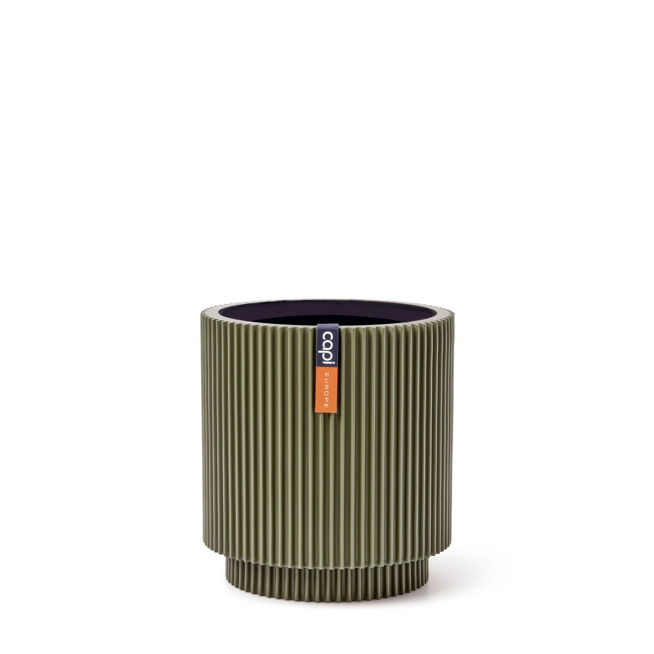 Indoor Groove Vase High Green